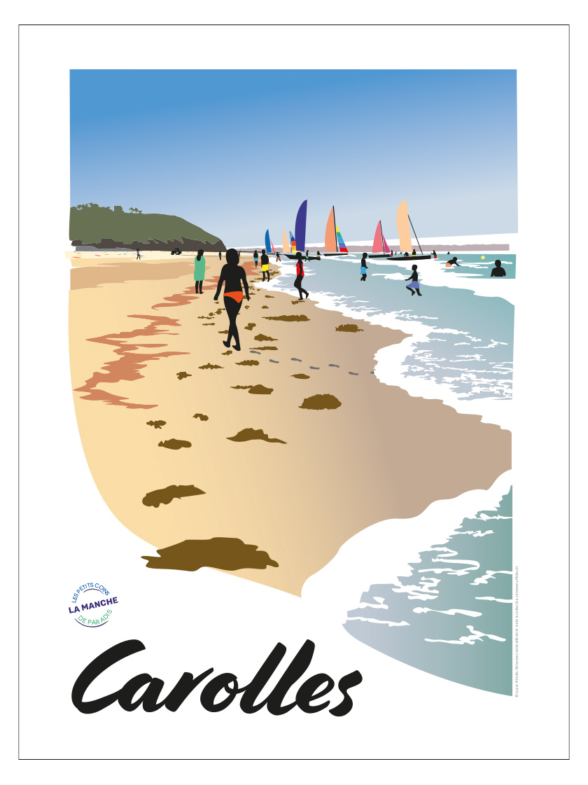 La plage (Carolles) - Affichez ! (affiche en édition limitée)