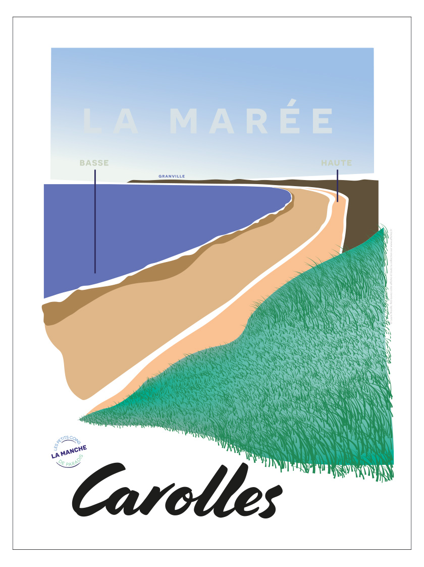 La marée (Carolles) - Affichez ! (affiche en édition limitée)