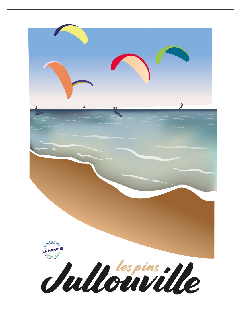 Les voiles (Jullouville) - Affichez ! (affiche en édition limitée)