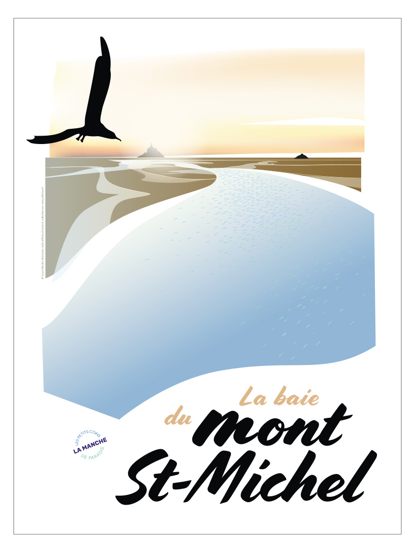 La baie du Mont Saint-Michel - Affichez ! (affiche en édition limitée)